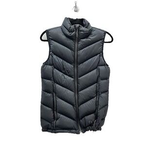 Womens Black  Down Puffer Vest Mountain Hard Gear Size Small Duck Down‎ Feathers